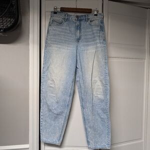 Light Blue High-Waisted Mom Jeans